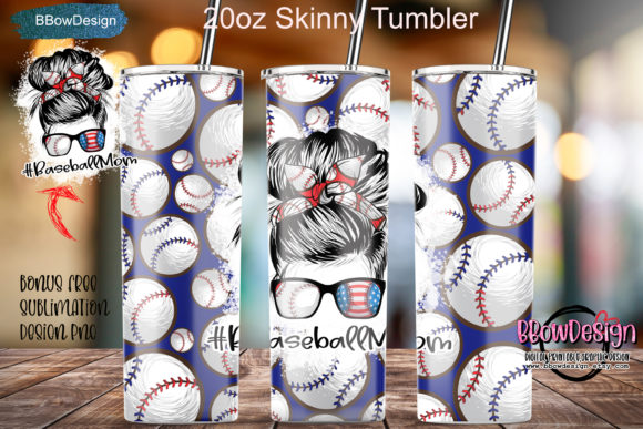 Baseball Mom Tumbler Design