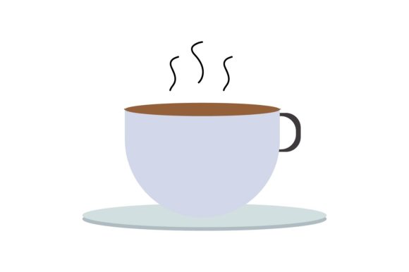 Business Icon a Cup of Hot Coffe