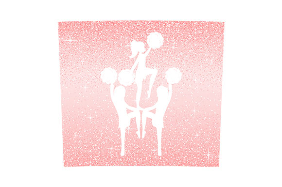 Cheerleader Pyramid Glitter Burst Tumbler Wrap 20oz