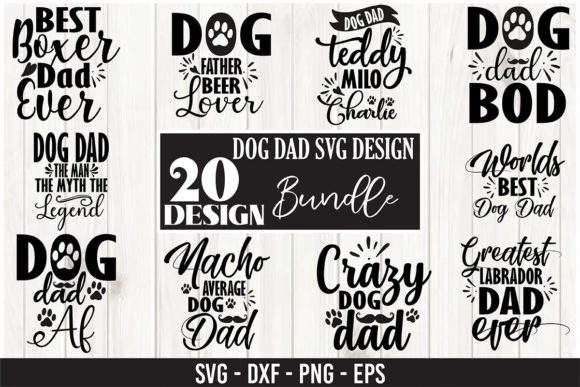 Dog Dad SVG Bundle