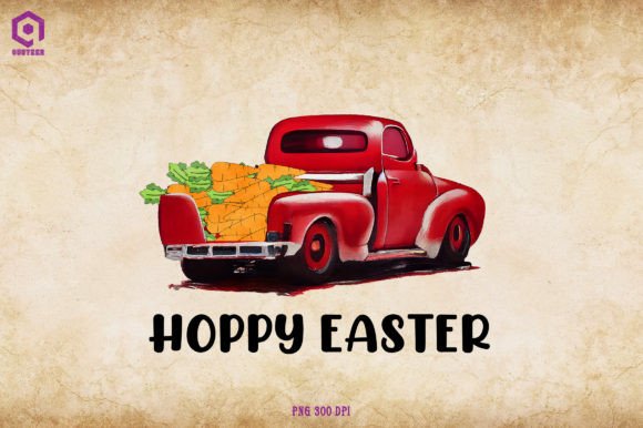 Happy Easter Car Bunny Sublimation