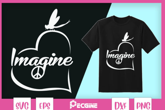 Imagine Dragonfly Hippie Peace Sign