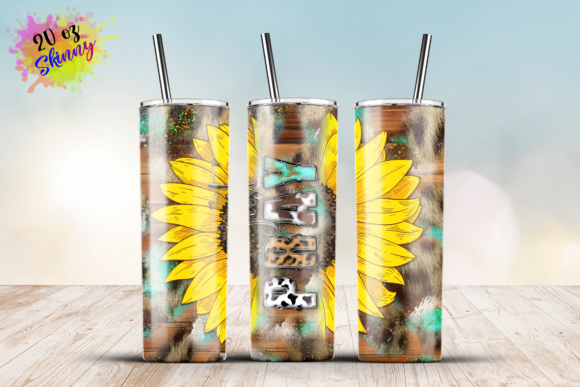 Just Pray Sunflower Western 20oz Skinny