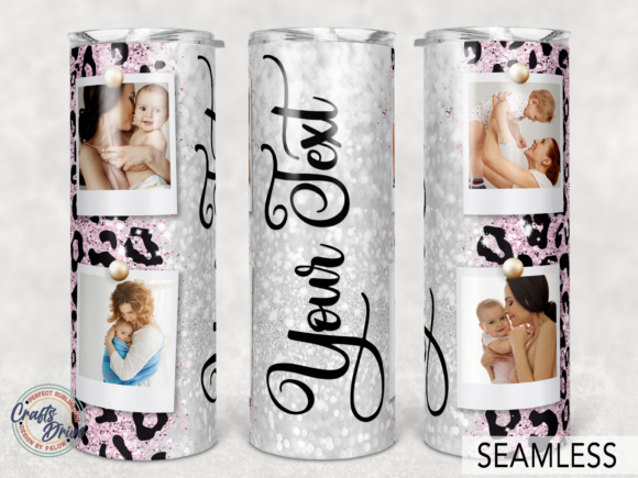 Personalized Polaroid Photo Tumbler Png