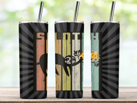 Sloth Vintage 20 Oz Skinny Tumbler Wrap